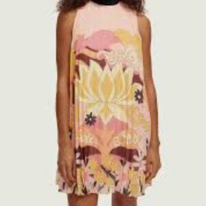 Pleated Mini Dress